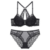 Lace back bra suit