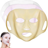 Didiseaon 3Pcs Reusable Silicone Face Mask Covers Set - Soft Non-Slip Skin Care Mask Cover For Sheet Essence Locking And Enhanced Absorption