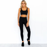 Seamless fitness bra set