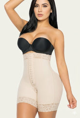 Tummy Control Shapewear For Women Strapless Fajas Colombianas Body Shaper Shorts Butt Lifter With Zipper Crotch