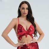 Sequined Top Butterfly Bra
