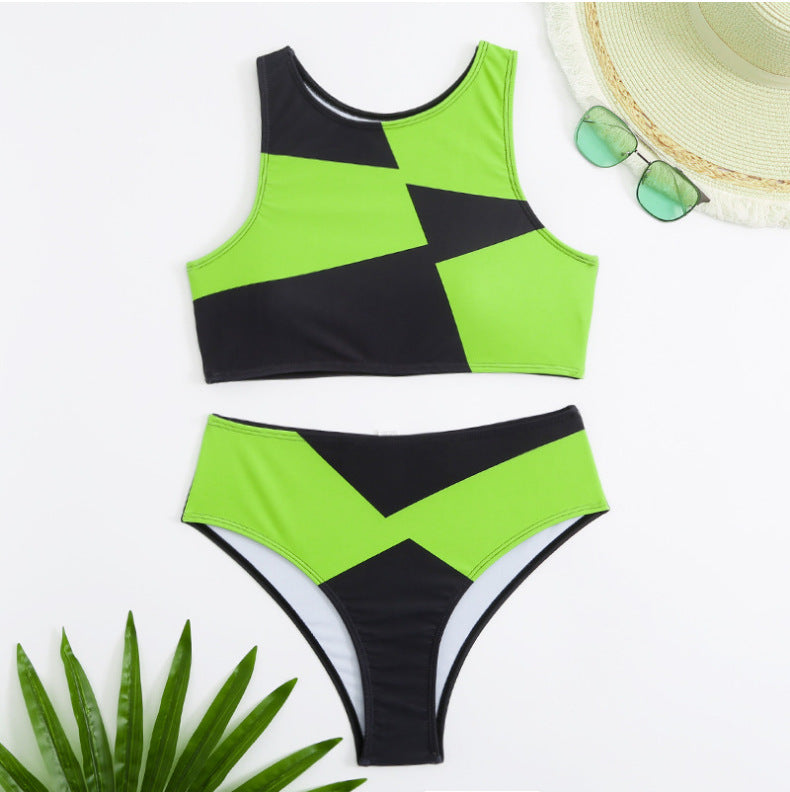 High Waist Bikini Slimming Swimwear Vacation Ladies