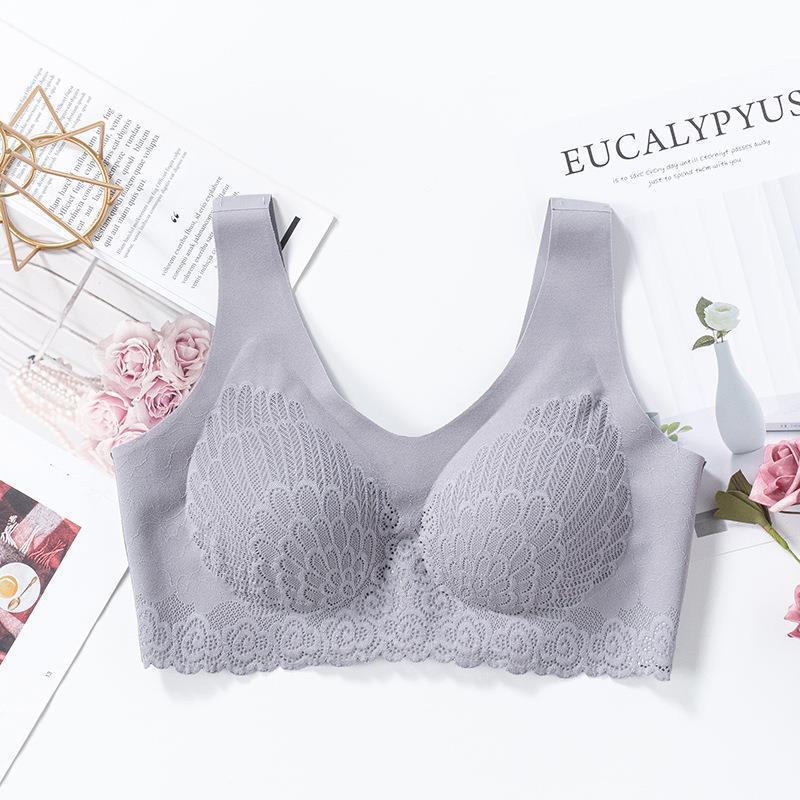 No Steel Ring Bra, Maintenance Latex Lace Bra, Women's Underwear