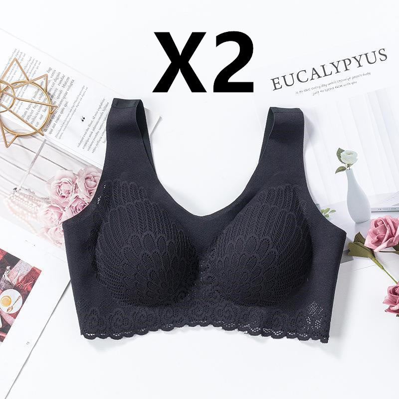 No Steel Ring Bra, Maintenance Latex Lace Bra, Women's Underwear