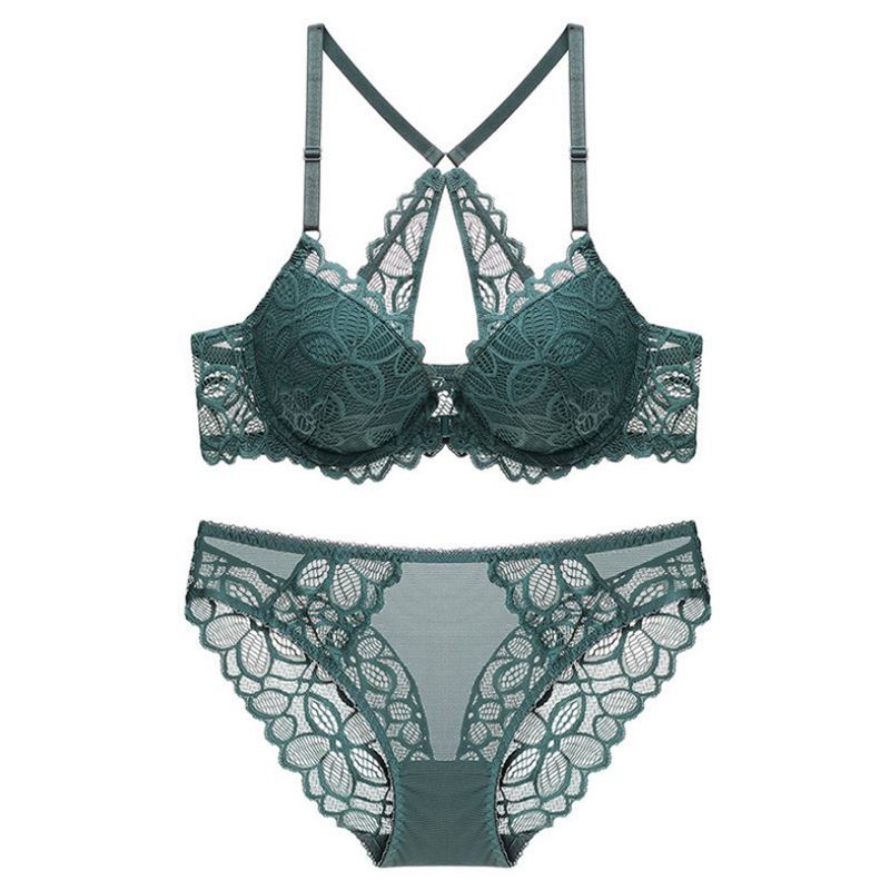 Lace back bra suit