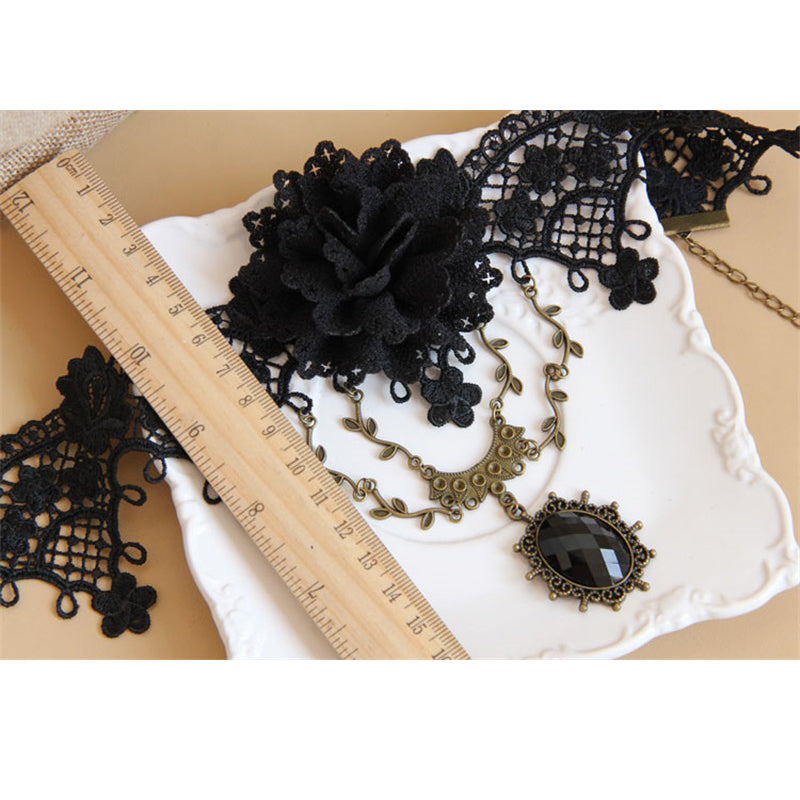 Handmade Lace Choker Women's Short Necklace Collar