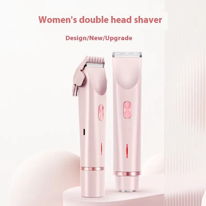 2 In 1 Hair Remover Women's Double Head Shaver Private Pubic Hair Trimmer Electric Razor Wet Dry Electric Body Hair Zayn