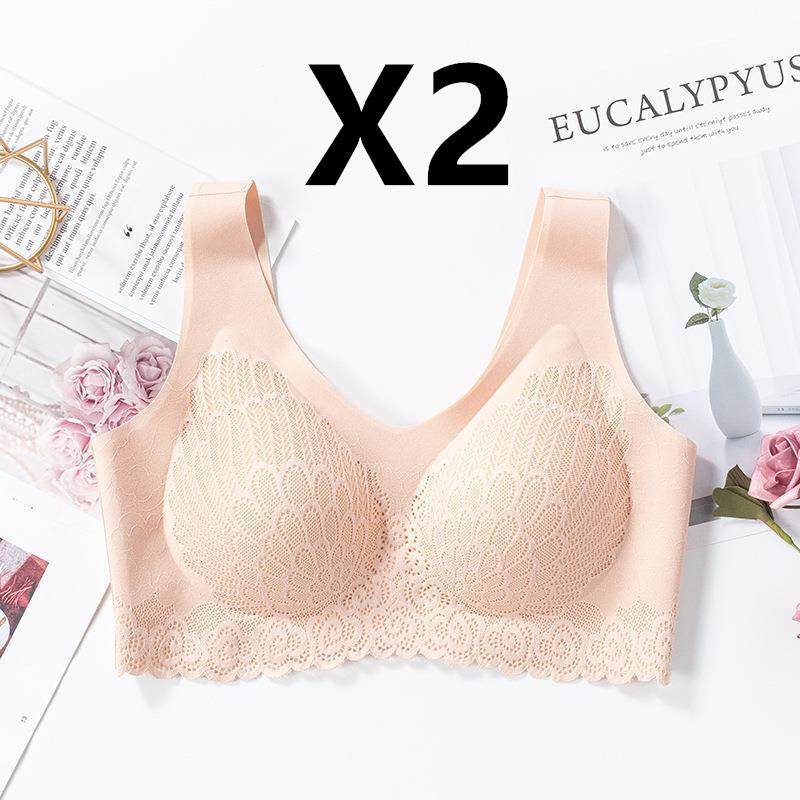 No Steel Ring Bra, Maintenance Latex Lace Bra, Women's Underwear