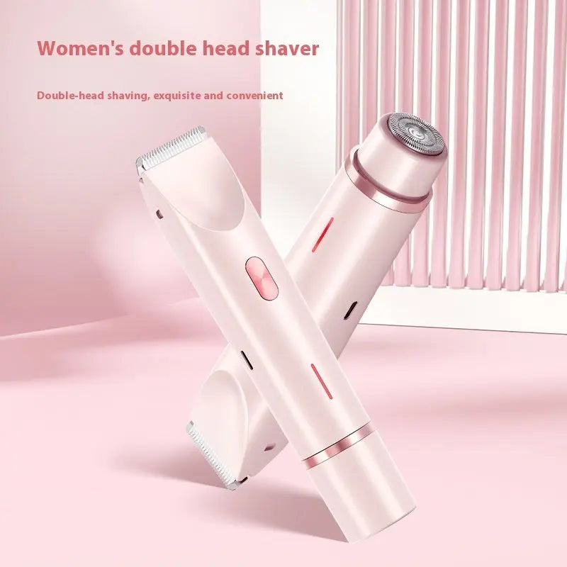 2 In 1 Hair Remover Women's Double Head Shaver Private Pubic Hair Trimmer Electric Razor Wet Dry Electric Body Hair Zayn